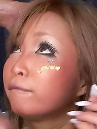 Riku Hinano Asian sucks dick while is licked on slit and gets cun