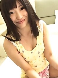 Arisa Nakano Asian naughty loves seeing her beaver in the mirror
