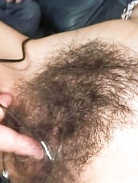 Kaoru Natsuki Asian has hairy fish taco fucked with vibrators