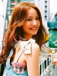 Nozomi Sasaki is happy when buys clothes for her hot curves