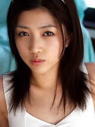 Azusa Togashi doll in white bath suit wants to go outside